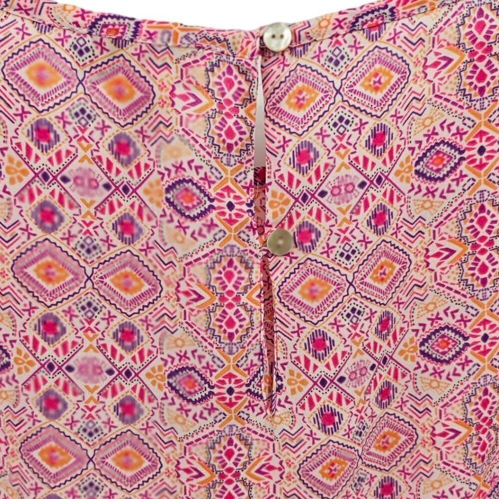 Cynthia Rowley Womens L Pink Purple Lightweight Sleeveless Tunic Blouse - Picture 4 of 10